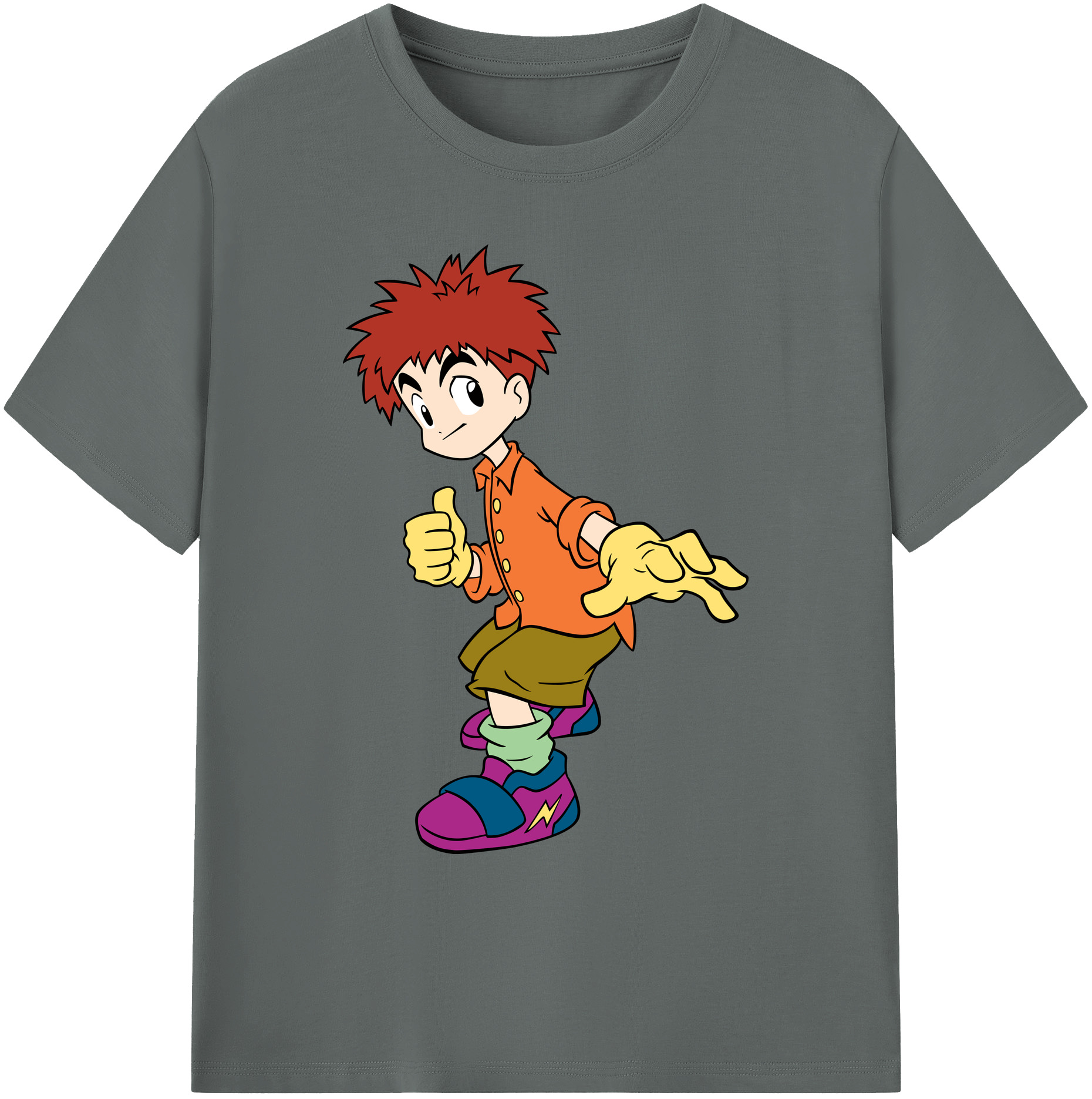 （画像用） Digimon デジタルモンスター/デジモン 綿100％ メンズ半袖Tシャツ｜肌触りやわらか＆通気性